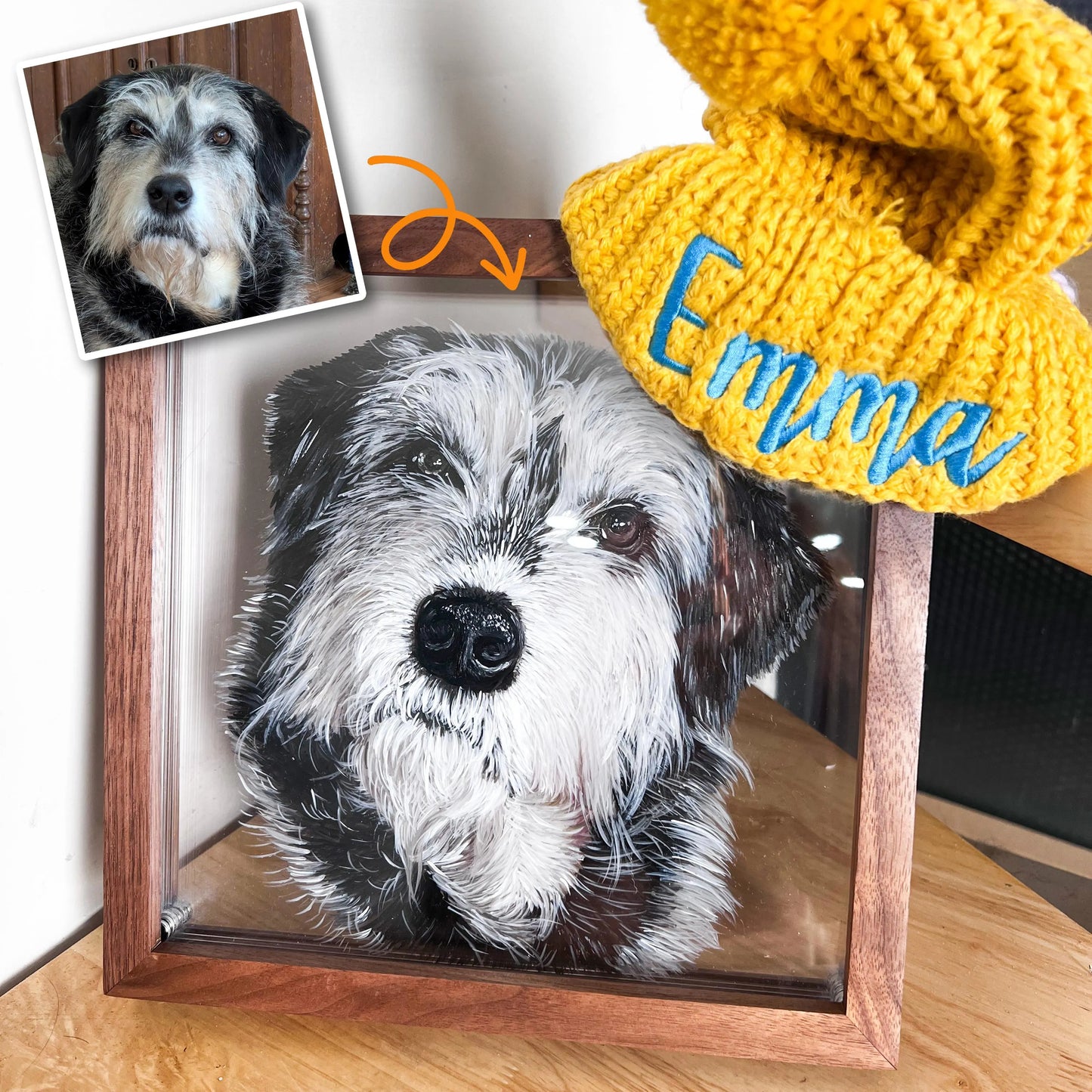 Memorpaw Custom 3D Handcrafted Layered Acrylic Pet Portrait