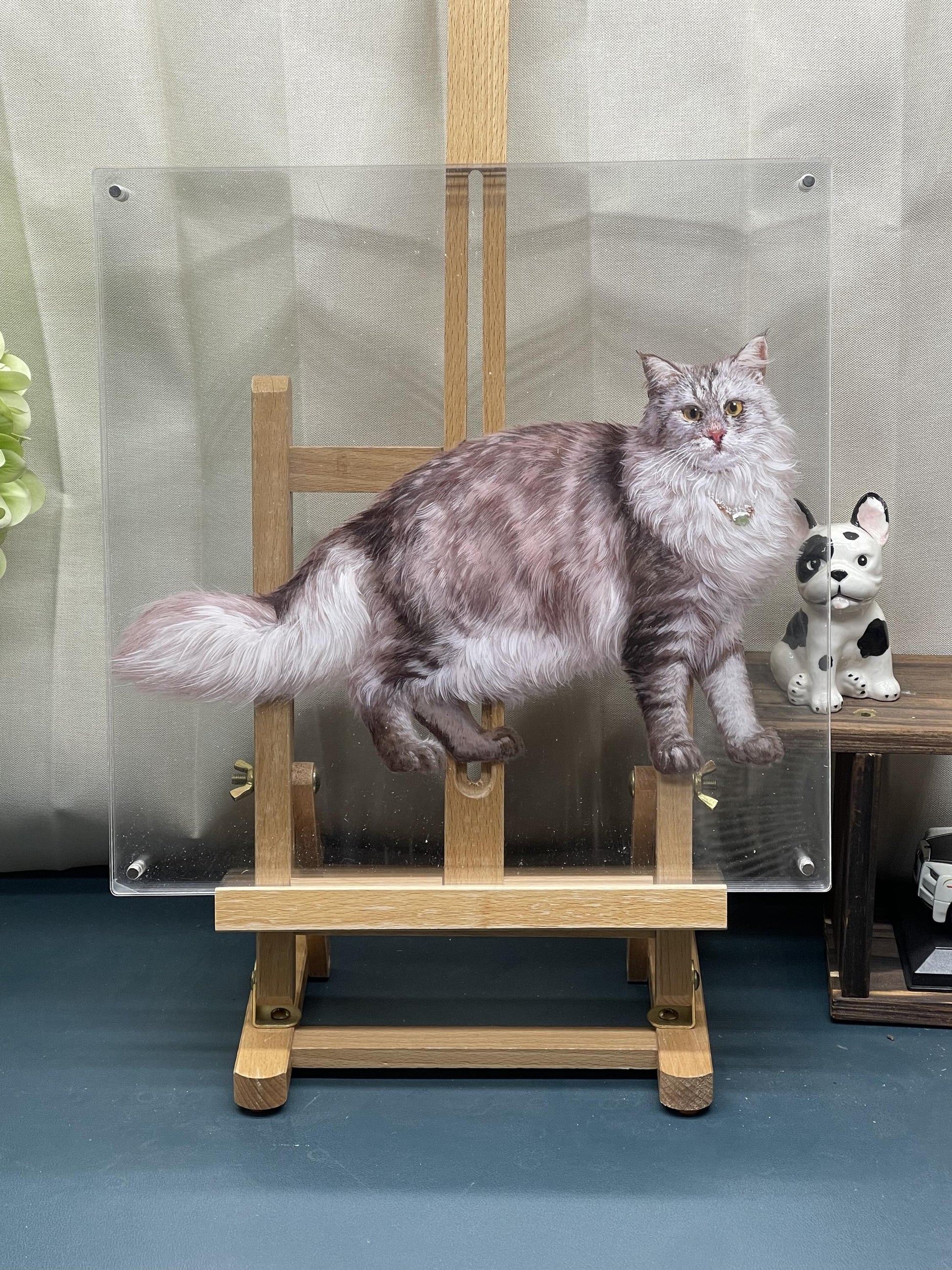 Memorpaw Custom 3D Handcrafted Layered Acrylic Pet Portrait