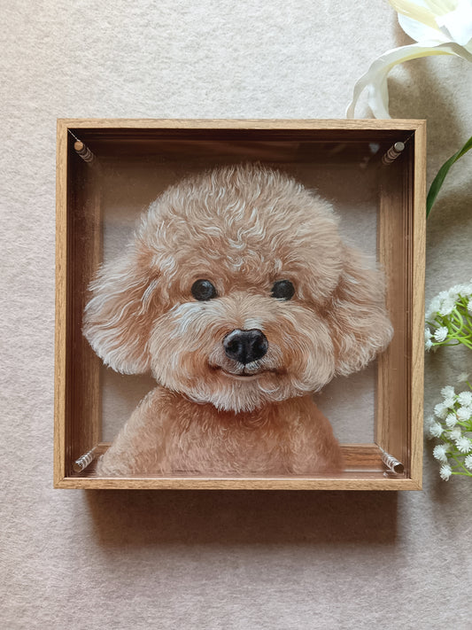 Memorpaw Custom 3D Handcrafted Layered Acrylic Pet Portrait