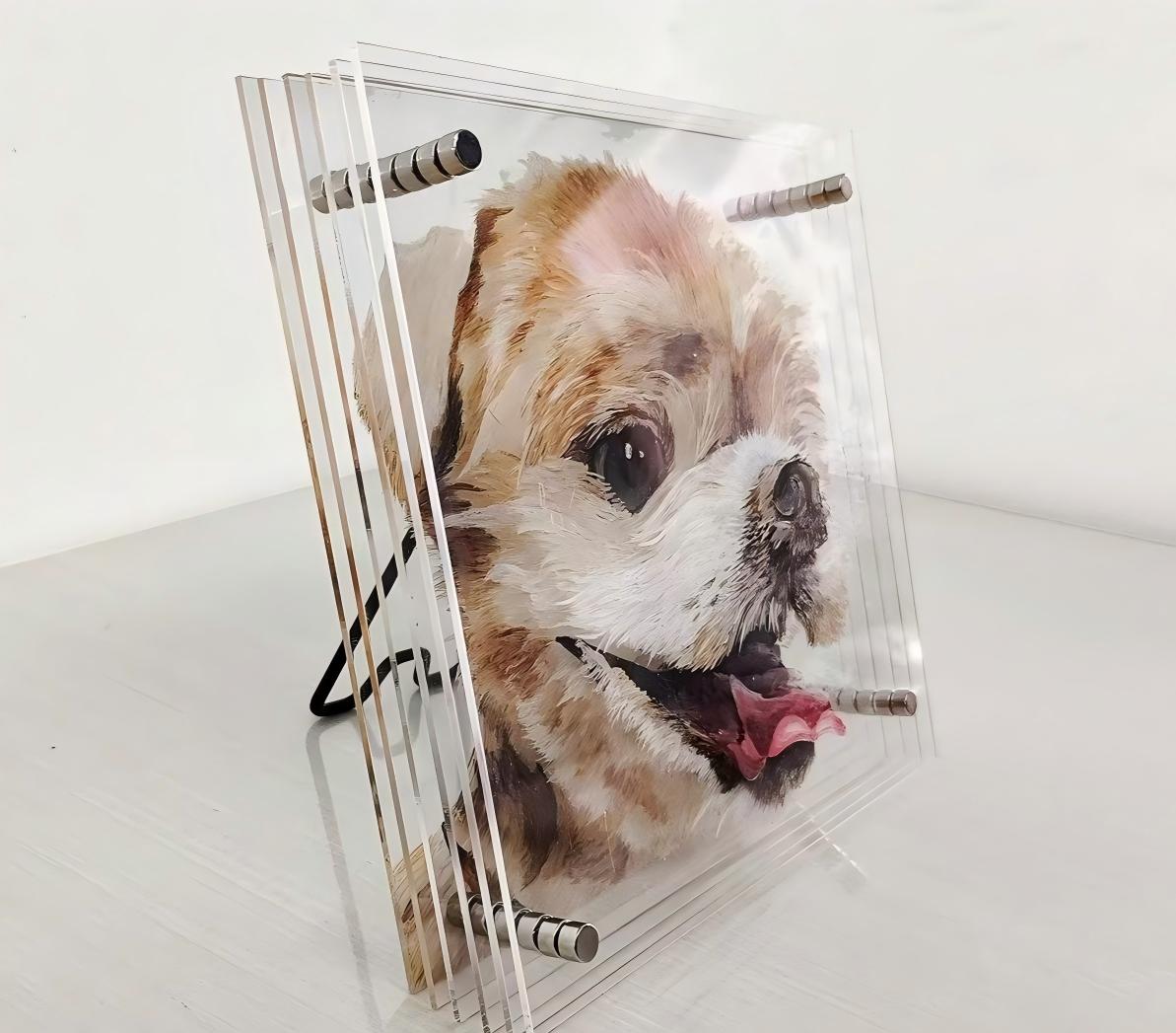 Memorpaw Custom 3D Handcrafted Layered Acrylic Pet Portrait