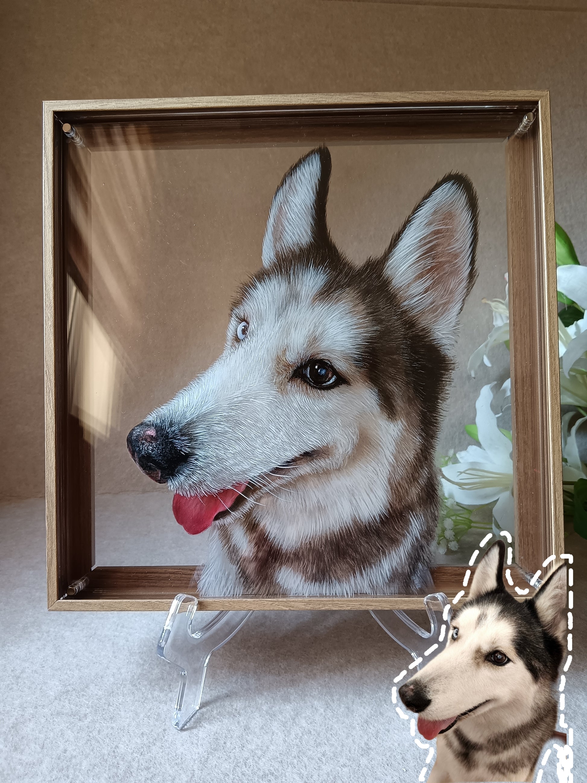 Memorpaw Custom 3D Handcrafted Layered Acrylic Pet Portrait