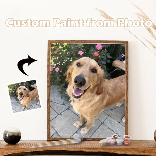 Memorpaw Custom Pet Portrait DIY Oil Painting Paint by Numbers
