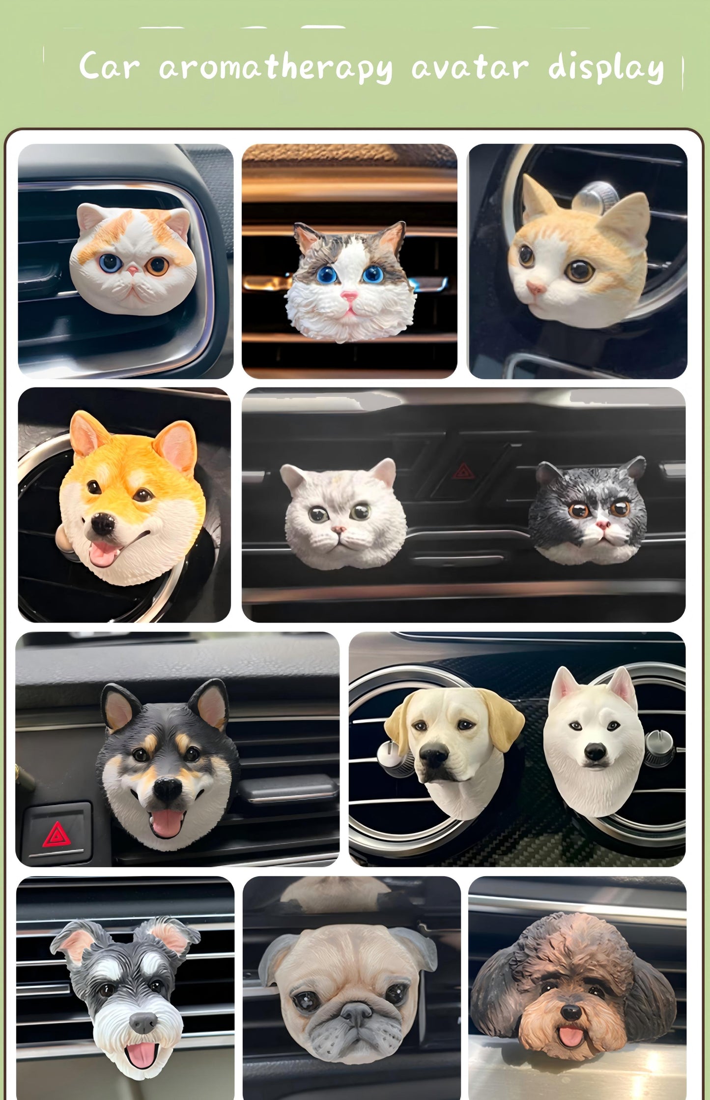 Memorpaw Customized Pet Refrigerator Magnet Car Aromatherapy Pendant Magnet Frame