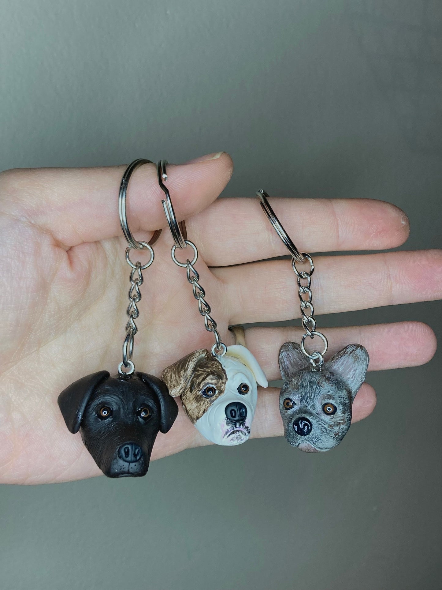 Memorpaw Customized Soft Ceramic Pet Portrait Necklace Ring Brooch Keychain