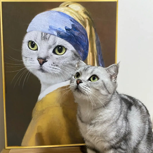 Memorpaw Hand-Painted Royal Pet Portrait Dress-up Oil Painting