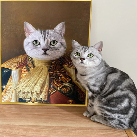 Memorpaw Hand-Painted Royal Pet Portrait Dress-up Oil Painting