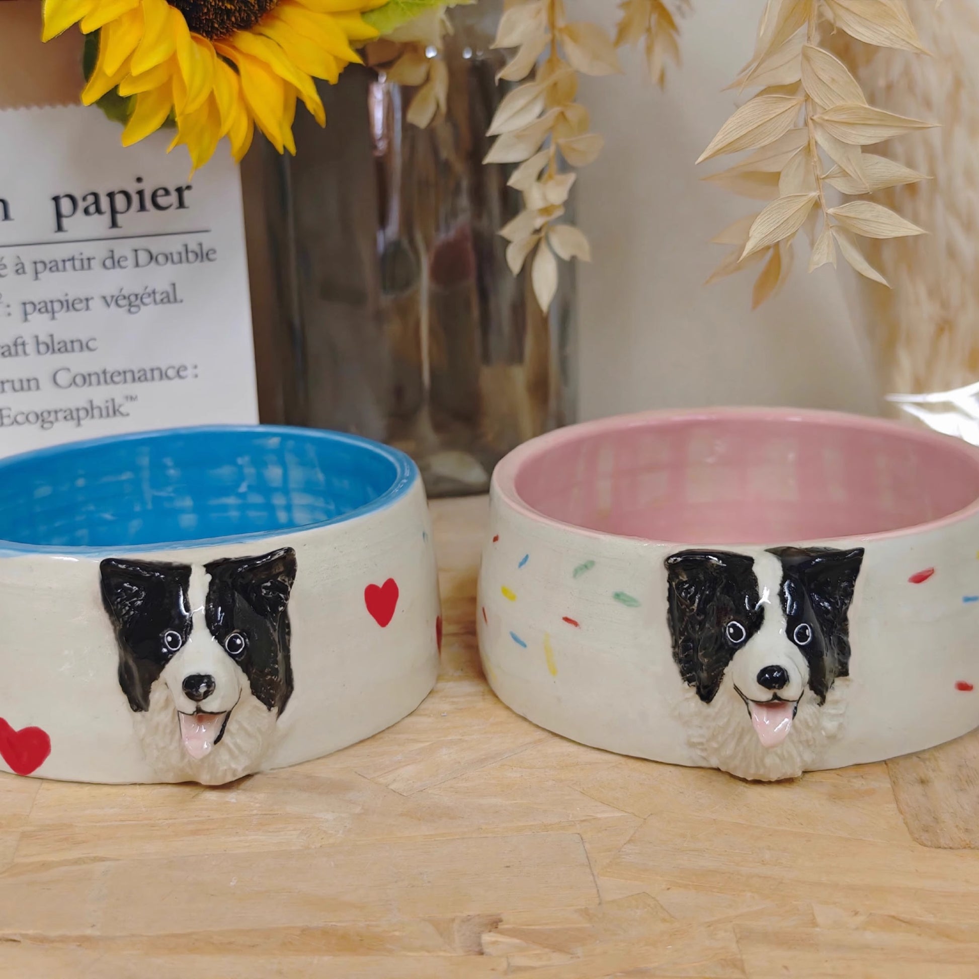 Memorpaw Pet Custom Ceramic Handmade Slow Food Water Bowl