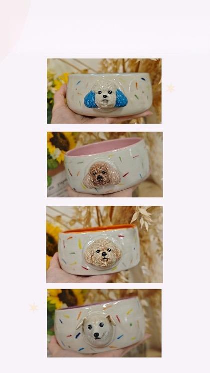 Memorpaw Pet Custom Ceramic Handmade Slow Food Water Bowl 20