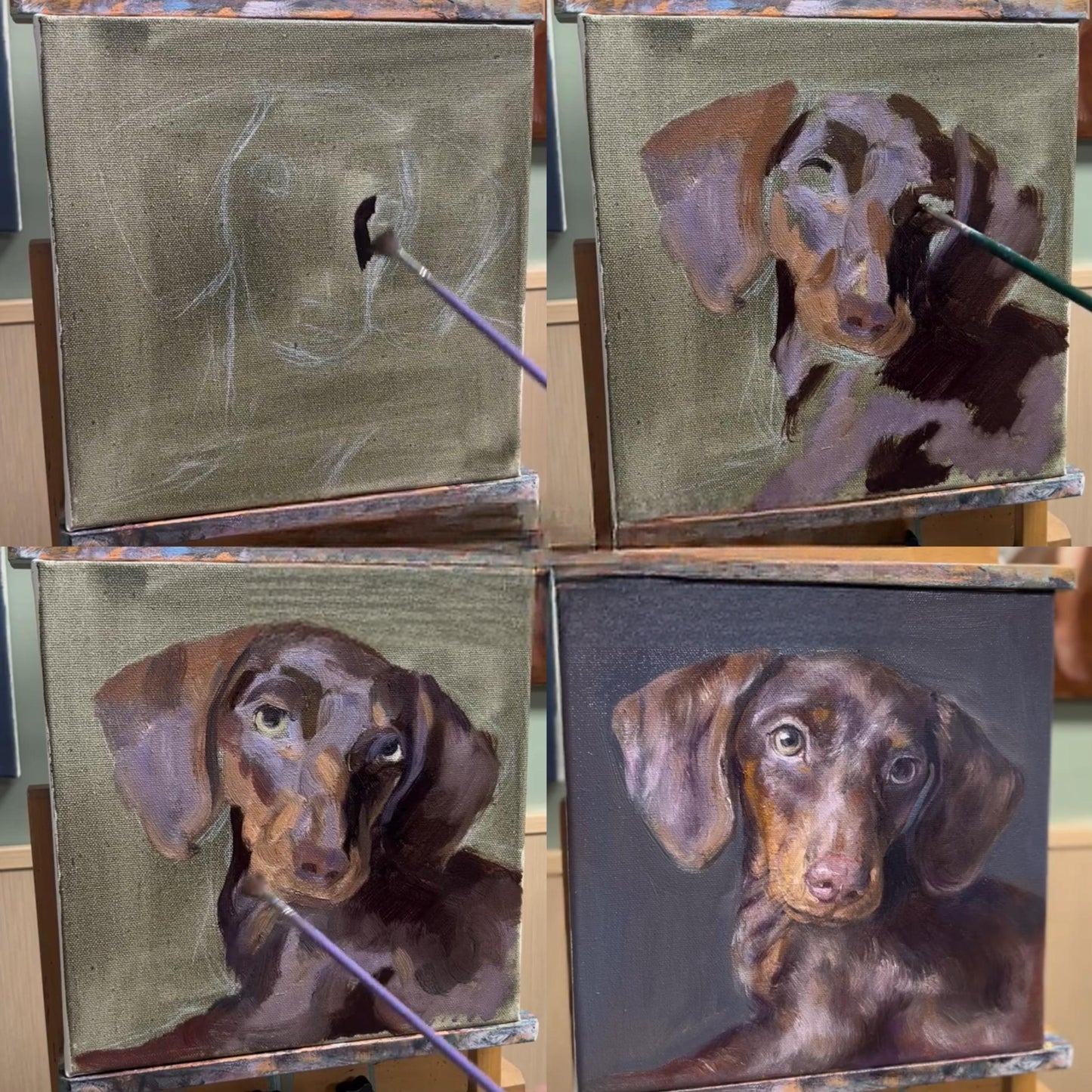 Memorpaw Pet Hand-painted Oil Painting Portrait
