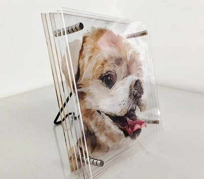 Memorpaw Custom 3D Handcrafted Layered Acrylic Pet Portrait 