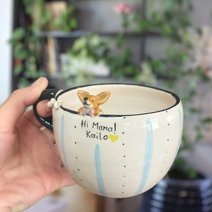 Memorpaw Custom Pet Ceramic Peekaboo Mug 