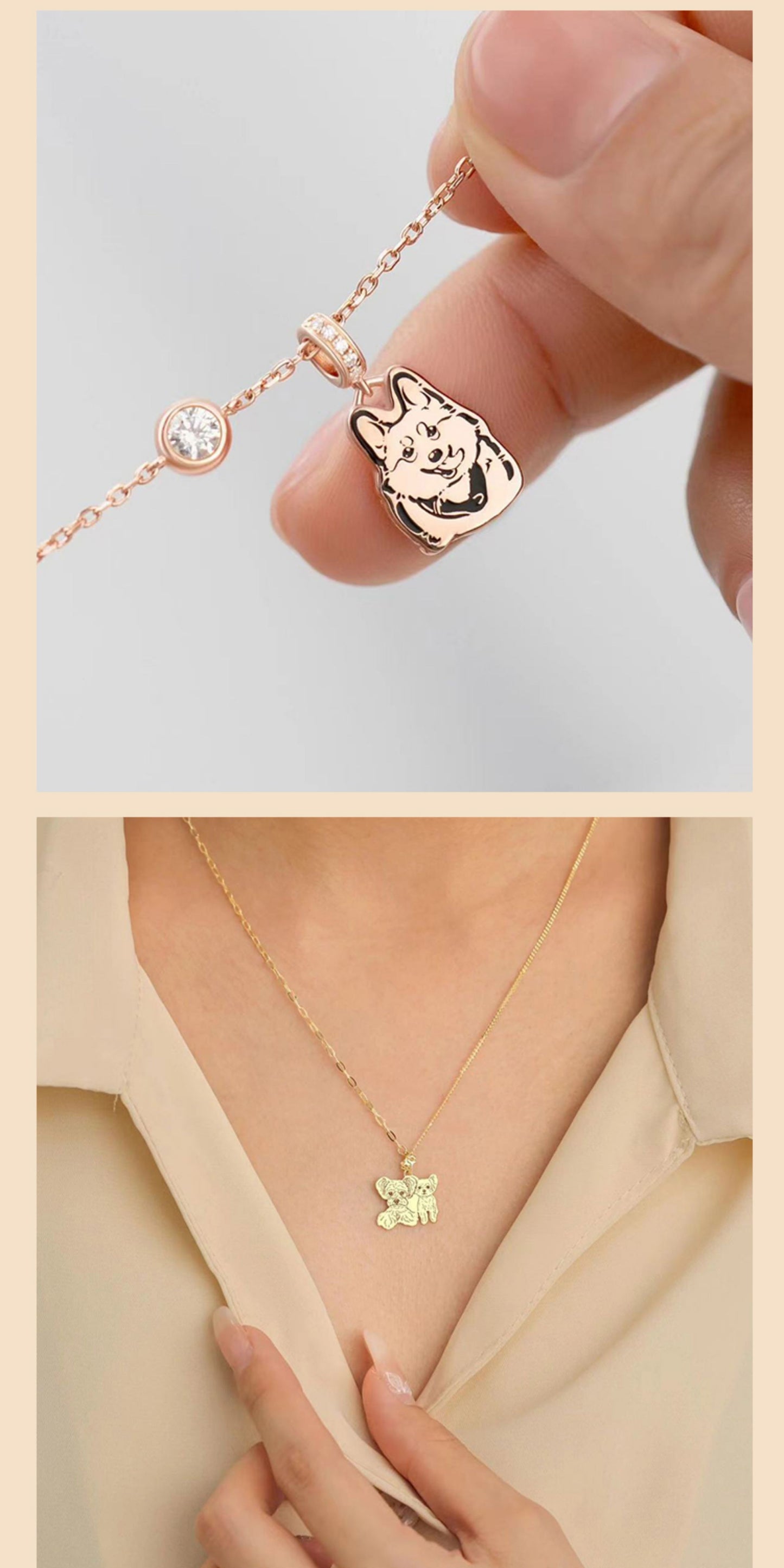 Memorpaw Custom Pet Picture Jewelry Bracelet Necklace Ring