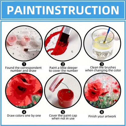 Memorpaw Custom Pet Portrait DIY Oil Painting Paint by Numbers 