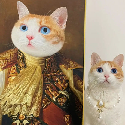 Memorpaw Hand-Painted Royal Pet Portrait Dress-up Oil Painting 