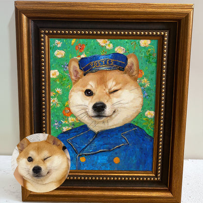 Memorpaw Hand-Painted Royal Pet Portrait Dress-up Oil Painting 