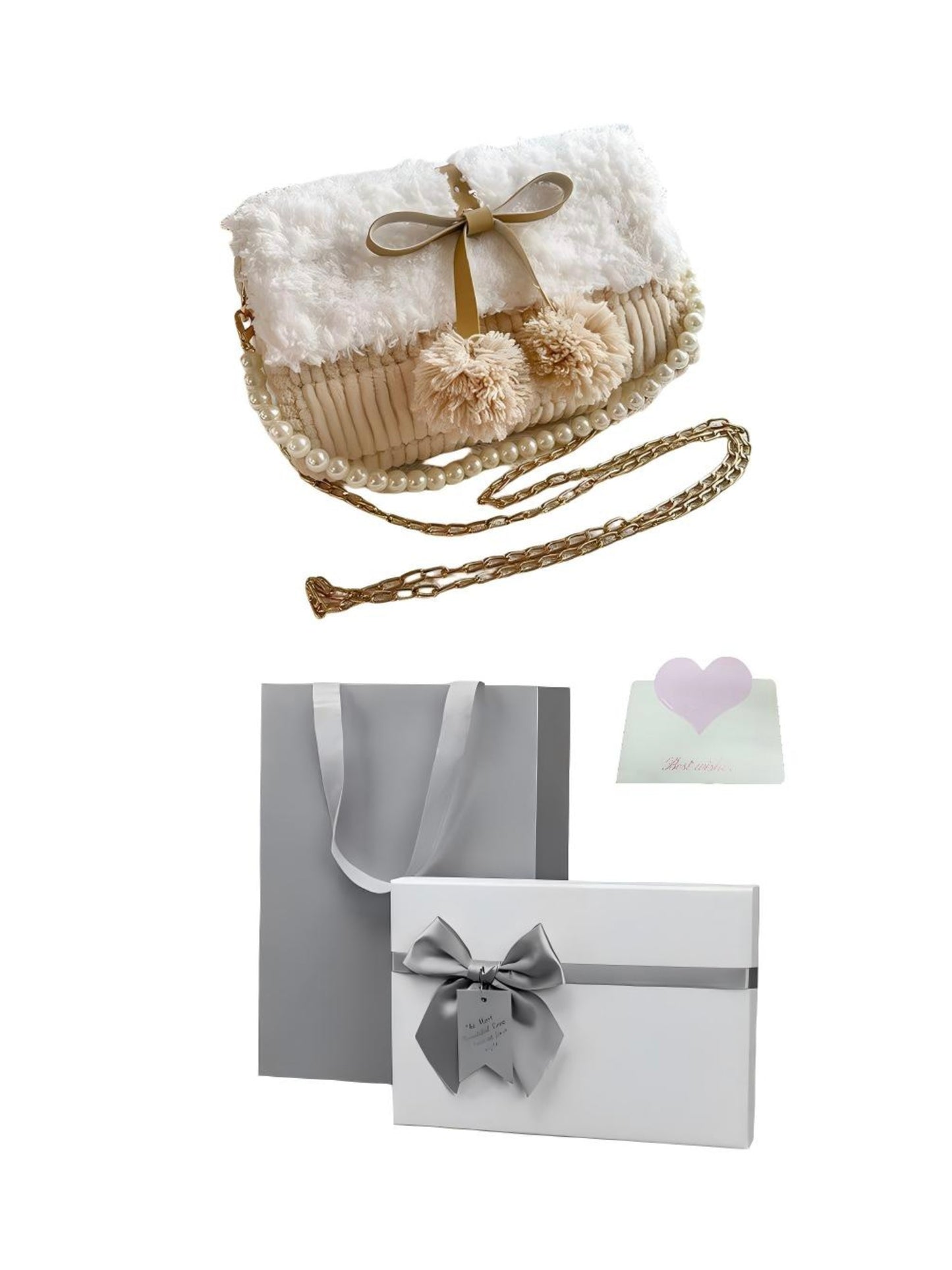 Memorpaw Handmade Hand-knitted DIY yarn bag kit Gift Box Gift bag and Greeding Card 