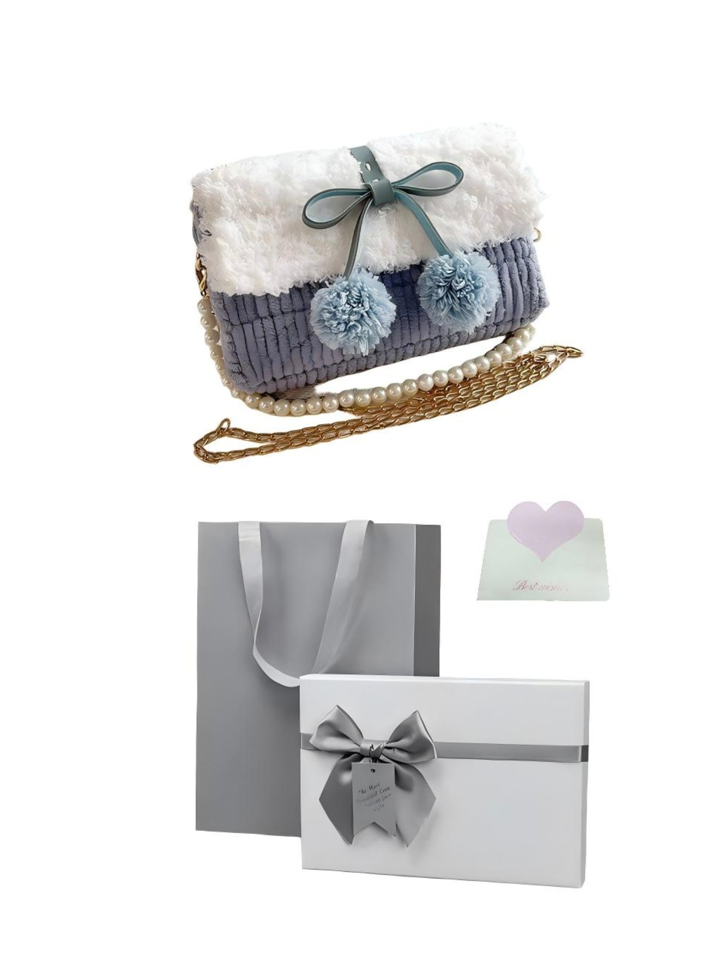 Memorpaw Handmade Hand-knitted DIY yarn bag kit Gift Box Gift bag and Greeding Card 