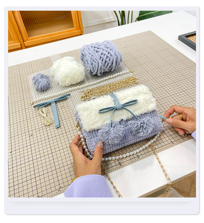 Memorpaw Handmade Hand-knitted DIY yarn bag kit Gift Box Gift bag and Greeding Card 