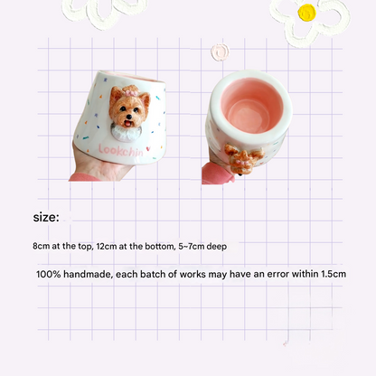 Memorpaw Pet Custom Ceramic Handmade Slow Food Water Bowl 