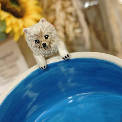 Memorpaw Pet Custom Ceramic Handmade Slow Food Water Bowl 