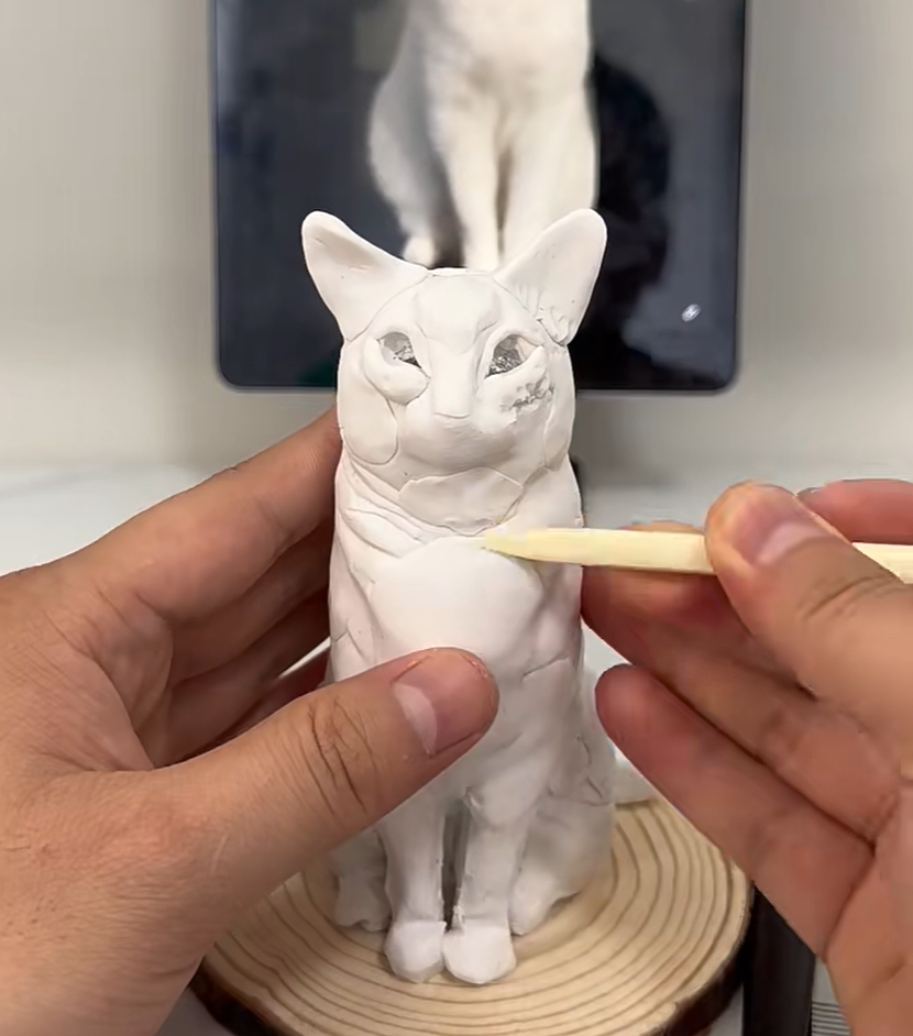 Memorpaw Polymer Clay Pet Full Body Portrait Customization